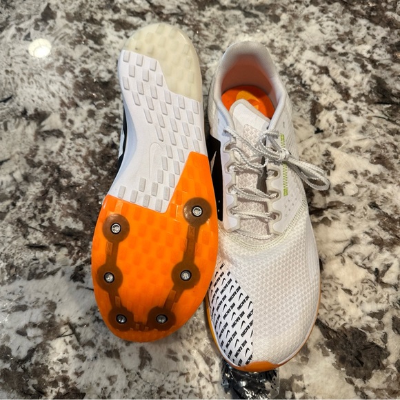 Nike Zoom Rival XC 6 White/ Orange Track Shoe's Spikes DX7999-100 Men Size 14 - Picture 5 of 8